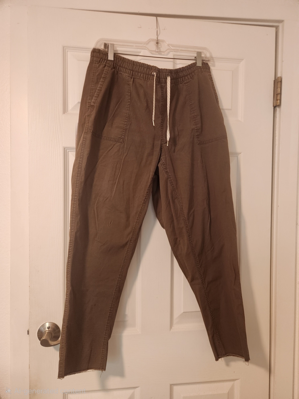 Vuori Olive Brown Drawstring Hiking Pants